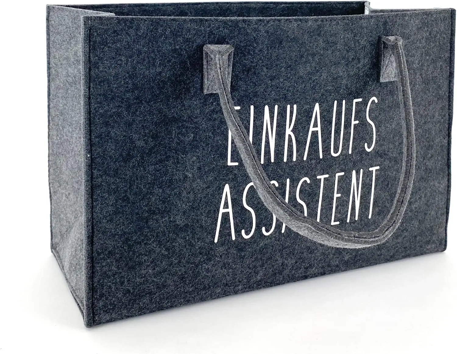 2024 new product 100% natural multipurpose shopper carrying basket handle shopping assistant anthracite felt bags