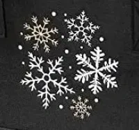 Progift Fashion New Custom Snowflake Women Felt Tote Bags