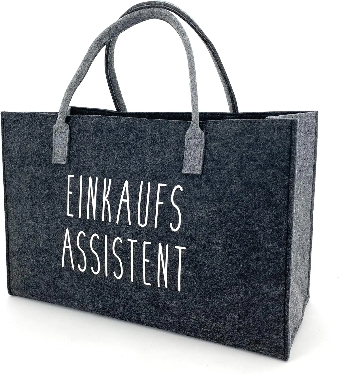 2024 new product 100% natural multipurpose shopper carrying basket handle shopping assistant anthracite felt bags