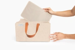 2024 thiết kế mở mới sinh viên phụ nữ đàn ông văn phòng làm việc trường học văn phòng phẩm thủ công tổ chức lưu trữ nỉ tay cầm túi