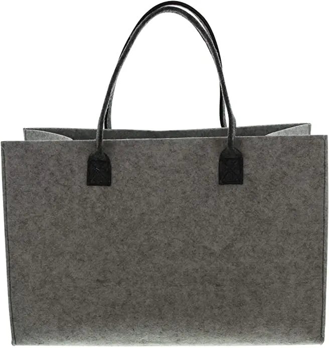 Custom Logo Cheap Reusable Felt Shopping Bag with Handles