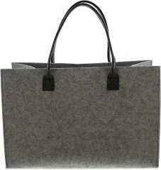 Bolsa de compras de fieltro reutilizable y barata con logotipo personalizado y asas