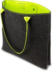 atacado personalizado dobrável com fechadura versátil grande lenha armazenamento madeira alça cesta de compras carregando sacos de feltro