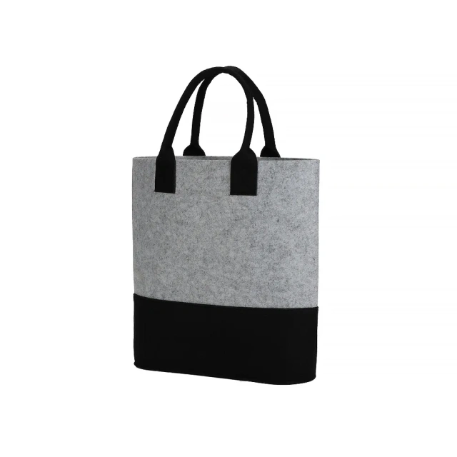 Bolsa de compras reutilizable y resistente de fieltro de dos colores de Progift Fashion