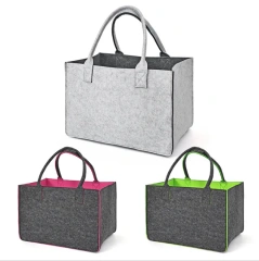 Bolsa de almacenamiento de fieltro resistente, de dos colores, reutilizable y de Progift Fashion