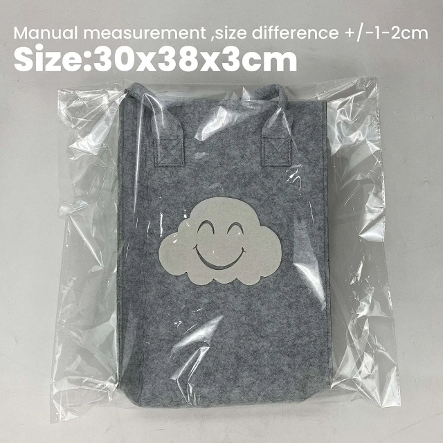 Bolsa de compras de fieltro grande, duradera y reutilizable, con asas