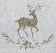 Vente chaude nouveau style créatif femmes hommes cerf gaufrage affaires voyage panier loisirs épaule feutre sac