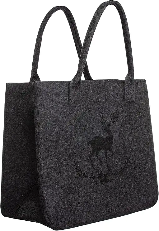 cheap bulk buy fashion women men deer embossing travel luggage makeup shopper shopping leisure storage felt bags