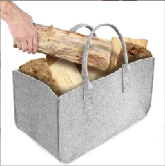 Cesta porta leña de fieltro grande, resistente y duradera, de Progift