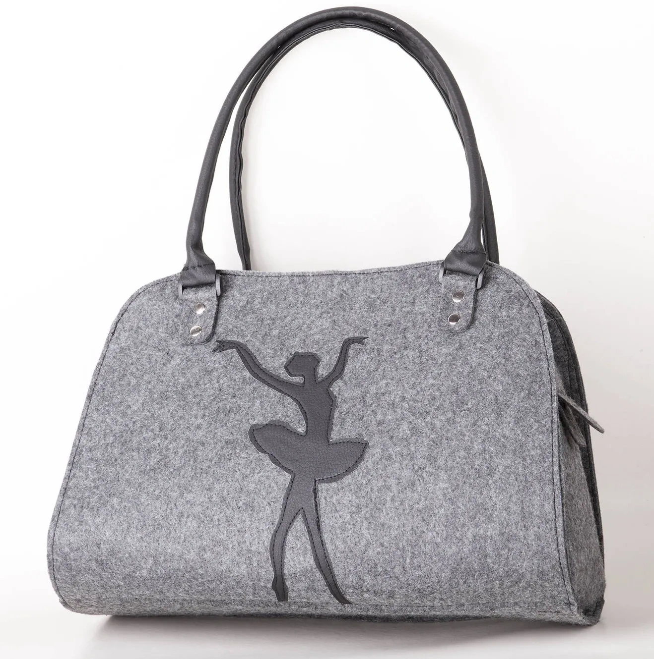 fashion recycled RPET felt customised gentle women's tote bags shoulder bag for college shopping gift toy wine food storage