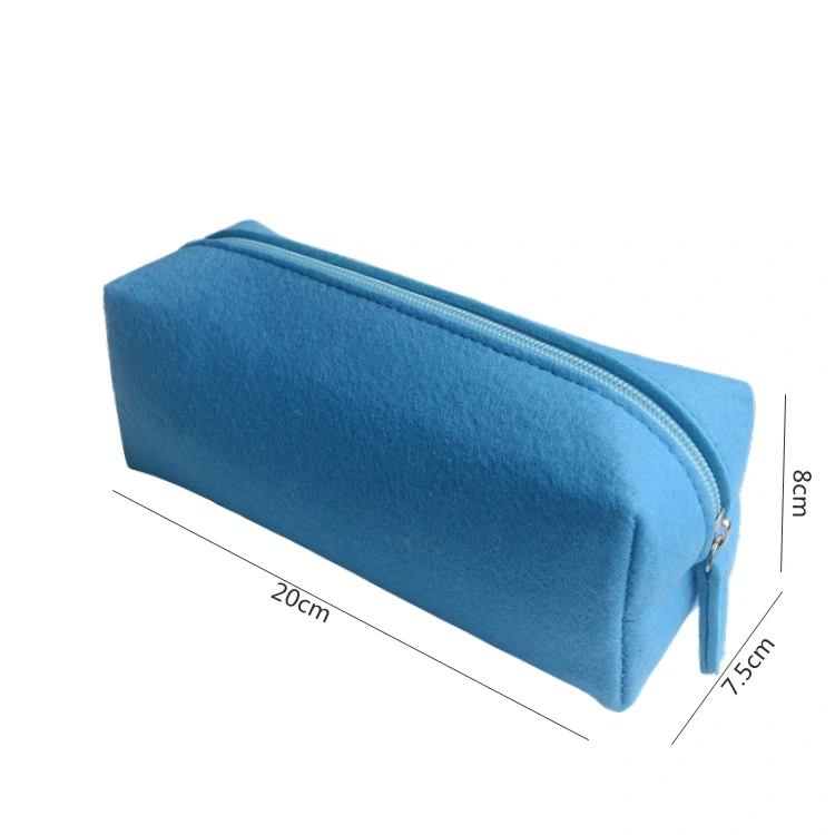 Wholesale small felt cosmetic bag with custom logo makeup toiletry brush cosmetic bag and cases for women