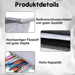 Hộp đựng bút chì nỉ nhiều màu tùy chỉnh bán chạy nhất, mỹ phẩm du lịch, đồ dùng vệ sinh cá nhân, đồ trang điểm, hộp đựng bút và đồ dùng văn phòng phẩm