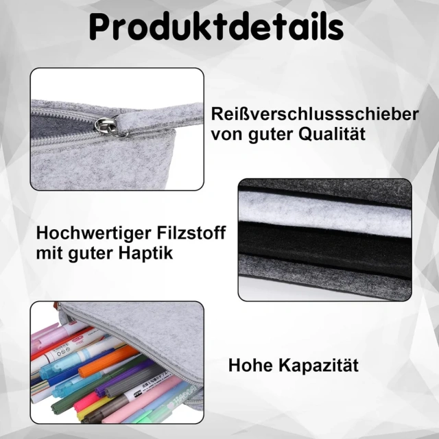 Hộp đựng bút chì nỉ nhiều màu tùy chỉnh bán chạy nhất, mỹ phẩm du lịch, đồ dùng vệ sinh cá nhân, đồ trang điểm, hộp đựng bút và đồ dùng văn phòng phẩm