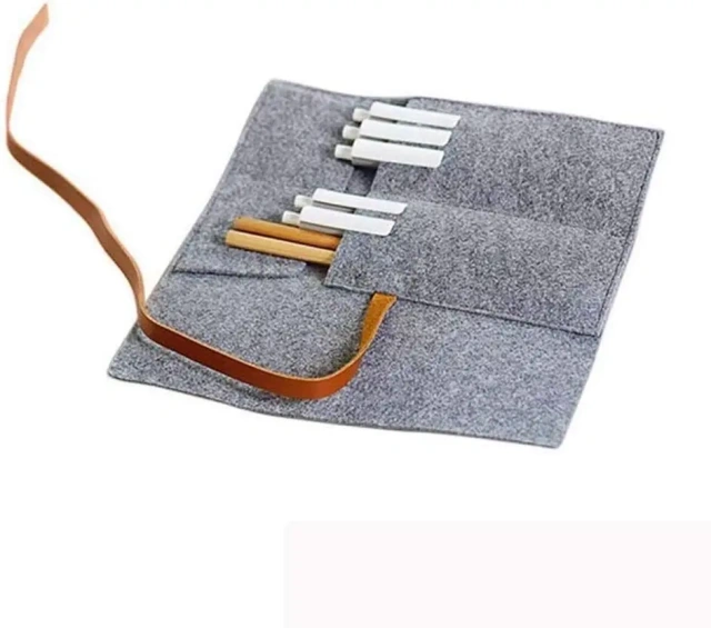 حقيبة مستحضرات تجميل صغيرة ناعمة الملمس مستعملة للبيع بالجملة بسعر منخفض من BSCI، حامل أقلام من اللباد بشعار مخصص، علب أقلام