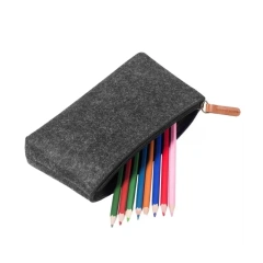 Garantía de satisfacción Certificación de calidad Fabricación experta Estuche de fieltro para lápices y cosméticos compacto, robusto, práctico y versátil