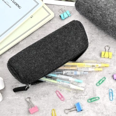Progift Custom Fashion Cylinder Promotion Felt Pencil Bag with Zipper