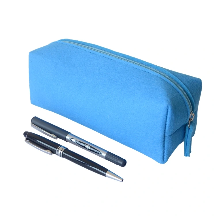 Wholesale small felt cosmetic bag with custom logo makeup toiletry brush cosmetic bag and cases for women