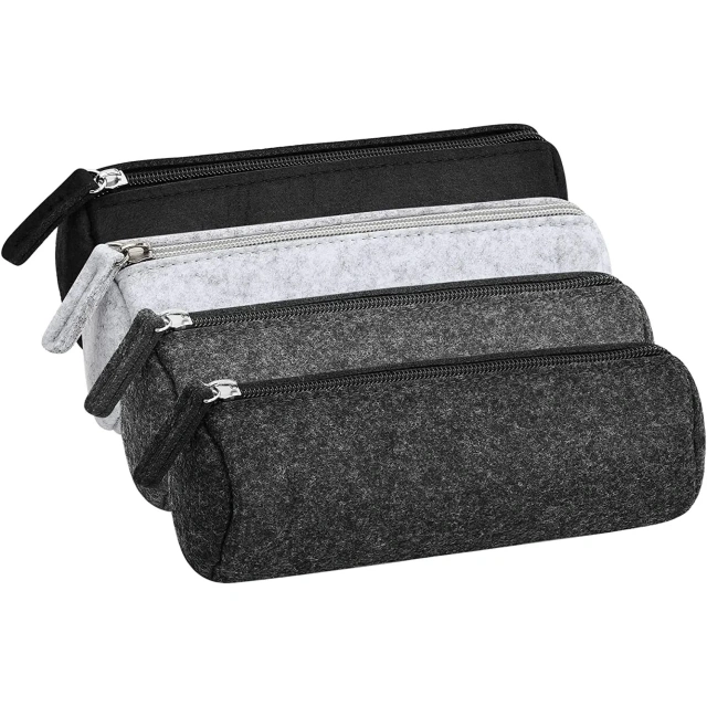 Progift Custom Fashion Cylinder Promotion Felt Pencil Bag with Zipper