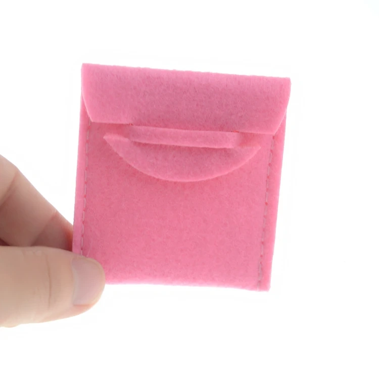 Progift Custom Cheap Small Promotion Felt Cosmetic Coin Bag with Snap Button