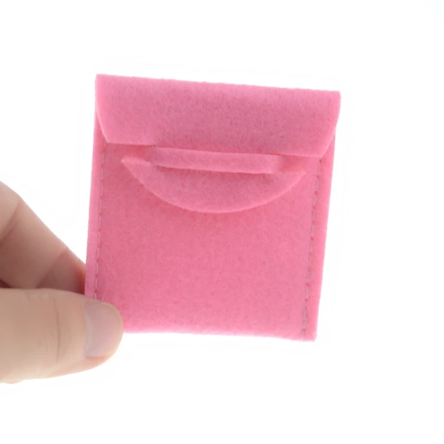 Progift Custom Cheap Small Promotion Felt Cosmetic Coin Bag with Snap Button