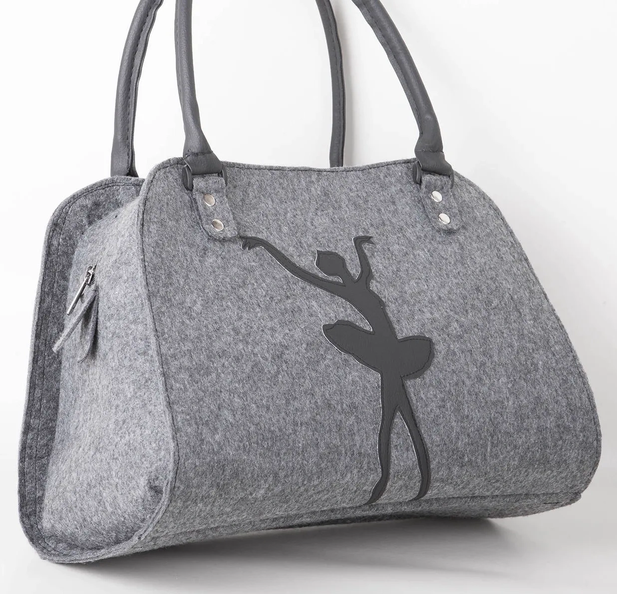fashion recycled RPET felt customised gentle women's tote bags shoulder bag for college shopping gift toy wine food storage