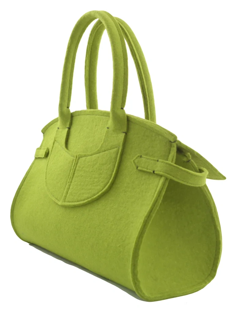 fashion recycled RPET felt customised gentle women's tote bags shoulder bag for college shopping gift toy wine food storage