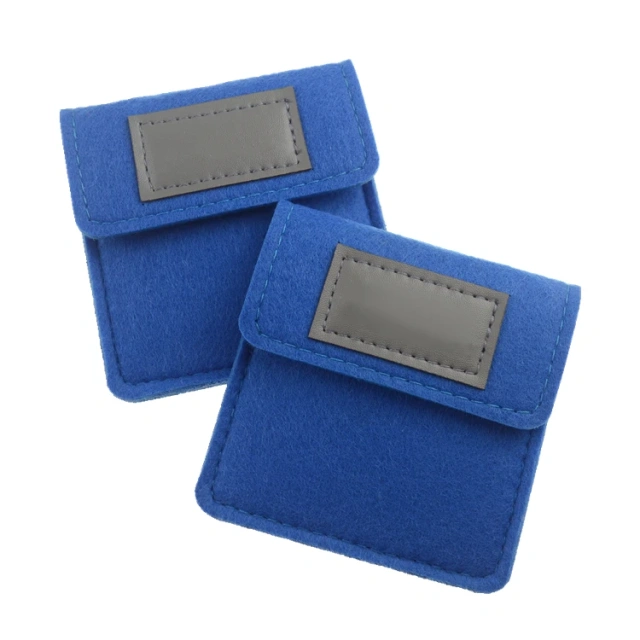 Bolsa de moedas de feltro personalizada, porta-troca para homens e mulheres, carteiras de poliéster, bolsas de feltro
