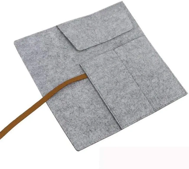 حقيبة مستحضرات تجميل صغيرة ناعمة الملمس مستعملة للبيع بالجملة بسعر منخفض من BSCI، حامل أقلام من اللباد بشعار مخصص، علب أقلام