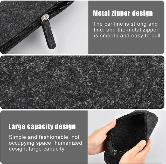 Progift Custom Fashion Cylinder Promotion Felt Pencil Bag with Zipper