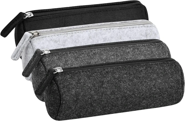 Progift Custom Fashion Cylinder Promotion Felt Pencil Bag with Zipper