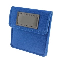 Bolsa de moedas de feltro personalizada, porta-troca para homens e mulheres, carteiras de poliéster, bolsas de feltro