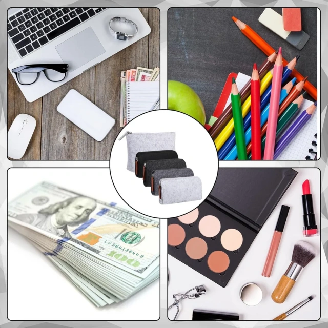 Hộp đựng bút chì nỉ nhiều màu tùy chỉnh bán chạy nhất, mỹ phẩm du lịch, đồ dùng vệ sinh cá nhân, đồ trang điểm, hộp đựng bút và đồ dùng văn phòng phẩm