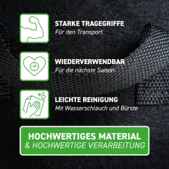 Sac de culture de plantes en tissu non tissé rond durable de taille personnalisée en feutre polyester noir vert pour parterre de légumes pot de fleurs balcon terrasse