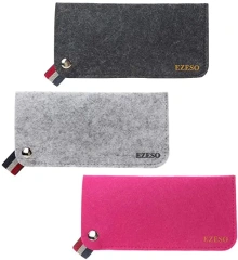 Étui à lunettes de soleil en cuir et feutre, pochette de rangement de voyage en aluminium de luxe faite à la main, étui à lunettes de soleil en gros