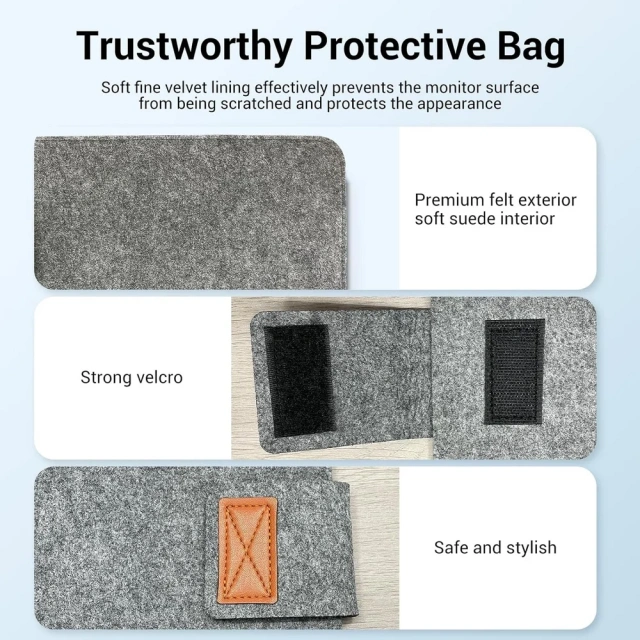 Túi đựng máy tính xách tay bằng nỉ mềm mại, nhẹ, bền, di động để bảo vệ màn hình máy tính