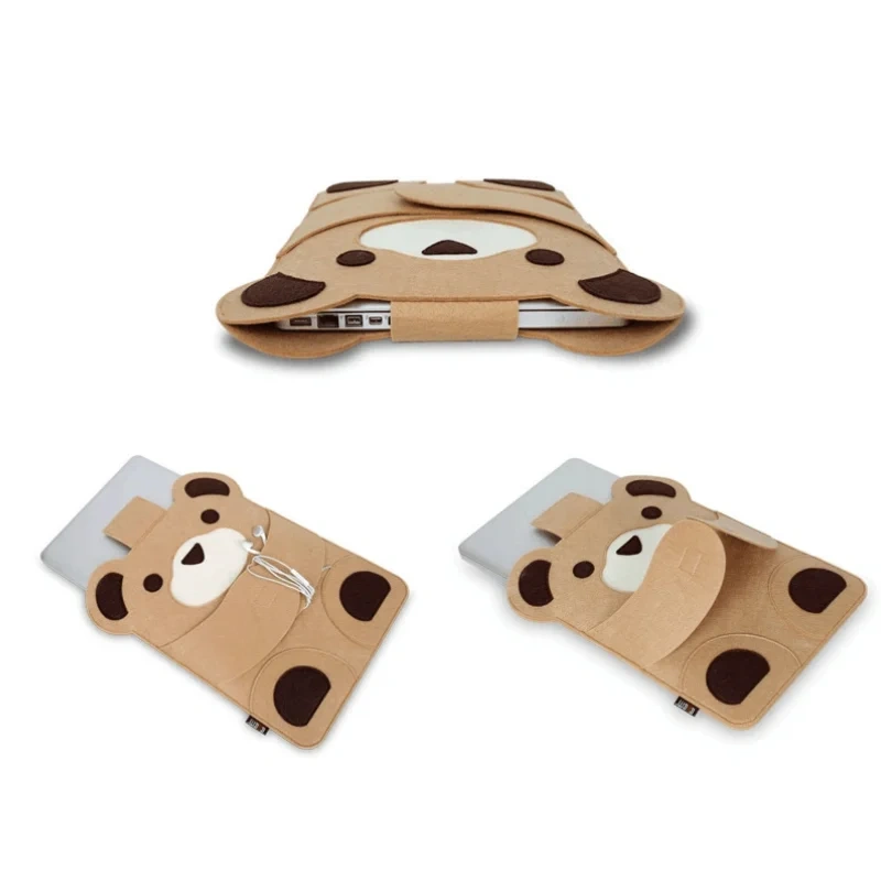 Custom premium fabric laptop storage carrier novelty gift for men women portable big capacity lightweight felt computer bag