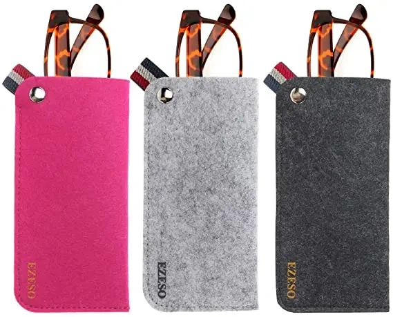 wholesale custom handmade luxury aluminum handmade travel glasses storage pouch leather felt eyeglasses cases for sunglasses