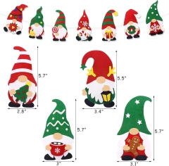 مجموعة أدوات الخياطة التعليمية للأطفال من اللباد S12 على شكل قزم عيد الميلاد