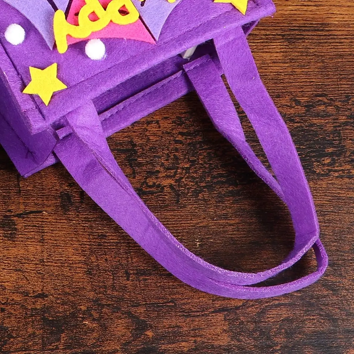 Kids 2024 Trick or Treat Decoration Felt Halloween Candy Bag