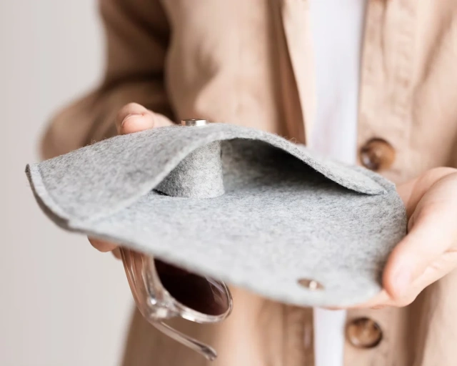 cheap bulk buy multifunction travel outdoors personalized wool felt sunglasses glasses case storage eyewear holder