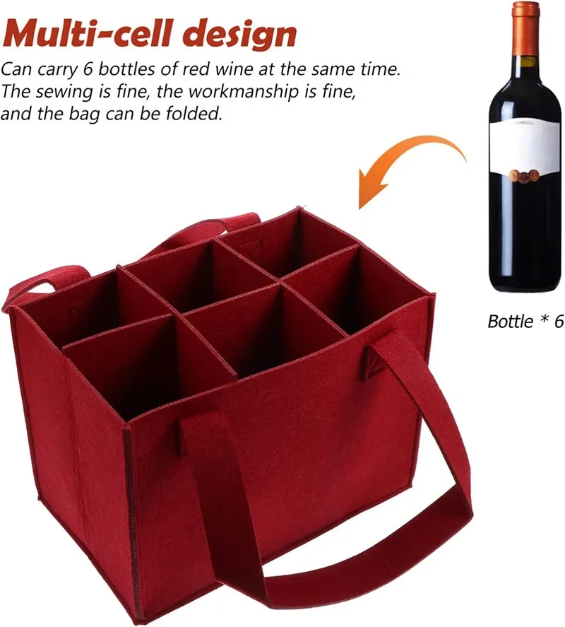 Custom Insulated Travel Gift Shopping Wine Protector Tote Bag with Logo Reusable Wine Bottle Tote Bag