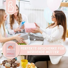 حقيبة Mutterpass المصنوعة من اللباد بألوان قوس قزح مطبوعة حسب الطلب مع حبات على شكل قلب من الخيوط المرنة