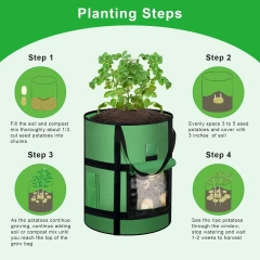 achat en gros pas cher tissu non tissé épaissi fenêtre de récolte vert clair récipient de stockage de légumes sac de culture de jardin pot de plante