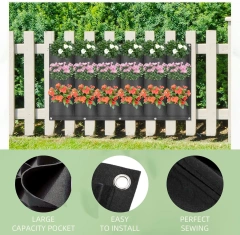 giá rẻ mua sỉ thời trang mới lan can ban công hàng rào sân vườn trang trí nhà tường ngang trồng cây túi trồng chậu hoa treo