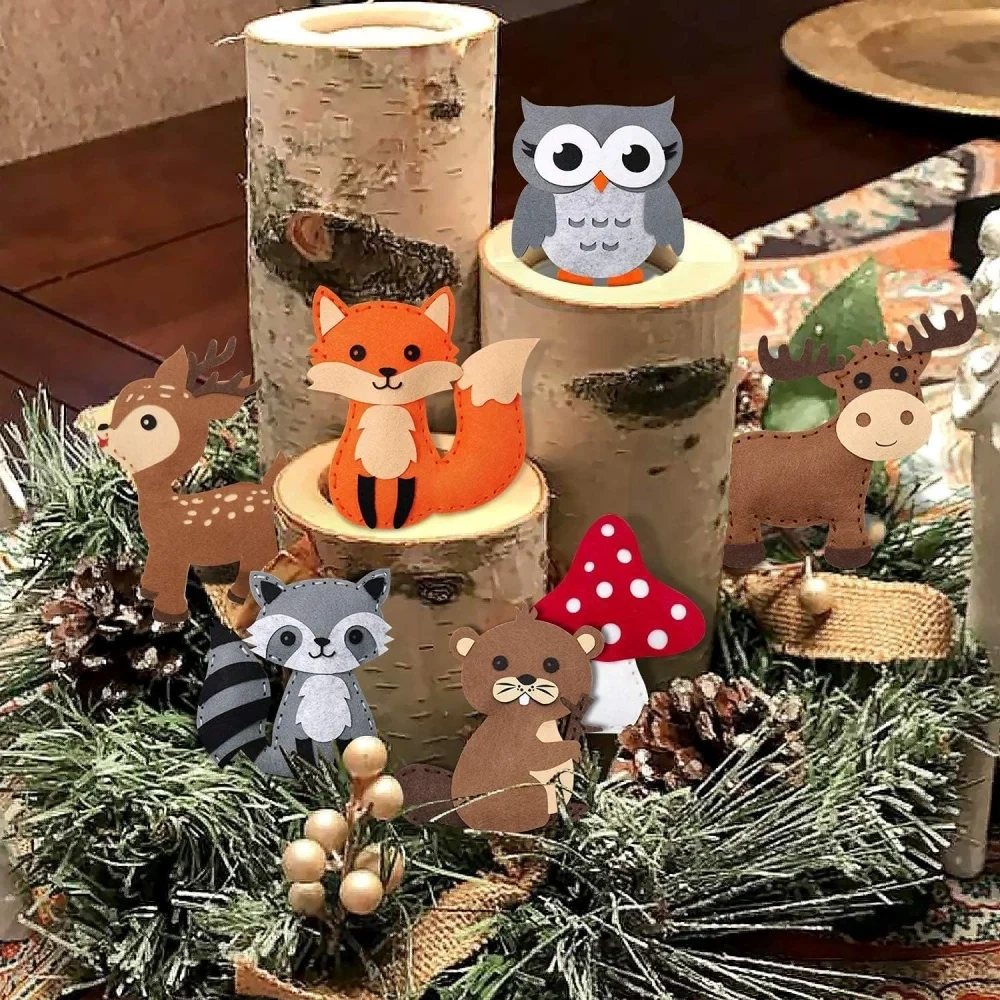 Kid Education Craft DIY Felt Sewing Kit S12 Woodland Animal
