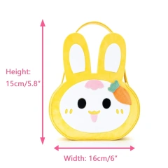 Décorations de Pâques en gros à faible MOQ, nouveautés de fête pour enfants, feutre, lapin de Pâques, bonbons, sacs cadeaux, chasse aux œufs en tissu, paniers de Pâques