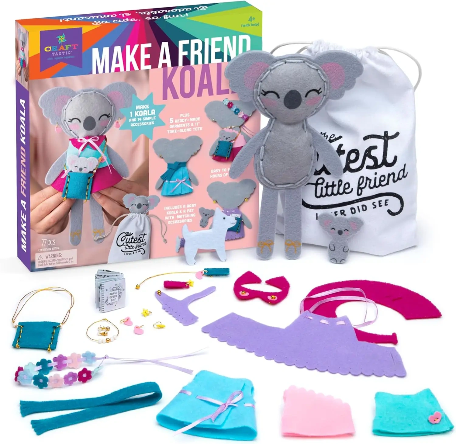 Kids Education Make a Koala Friend Craft DIY Felt Sewing Kit