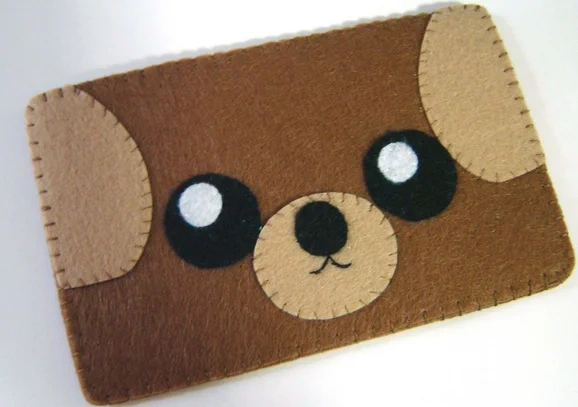 custom design multifunctional felt fashion soft biodegradable cute printed dog cool cel phone case for girl men women OEM
