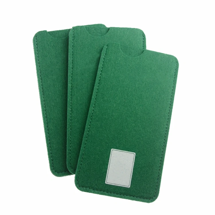 custom size color printed logo RPET needle punch polyester felt cell phone case covers for all phones wholesale promotion gift