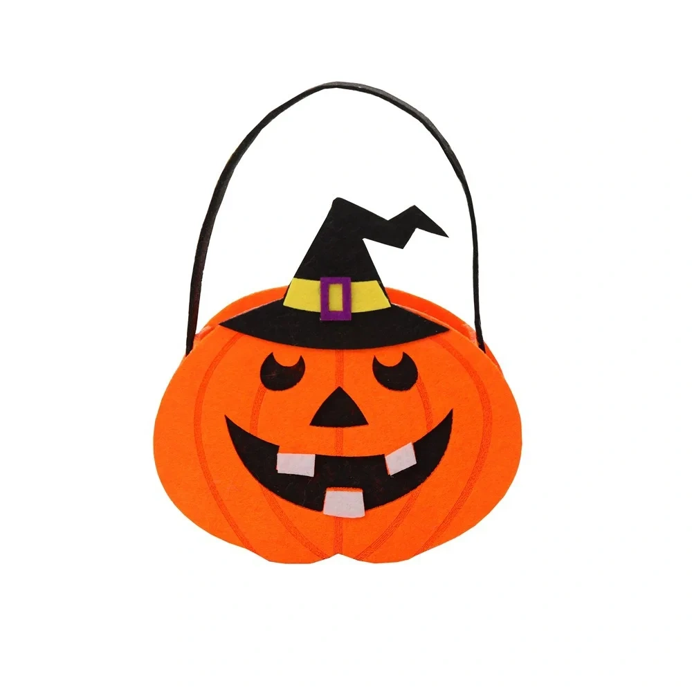 Holiday accessories Jack-o-lantern personalized girls handbag gift decorations kids costume felt pumpkin bucket halloween bags